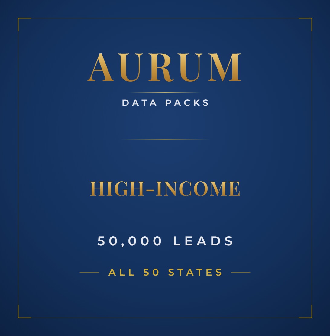 High-Income · 50,000 Leads · All 50 States · Pack 001